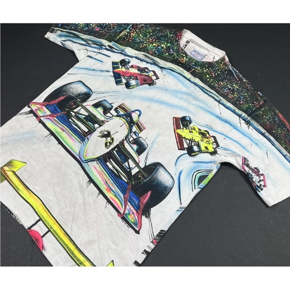 1993 Indy 500 Vintage T-Shirt Men’s Large All Over Print All Sport Tag USA - Picture 3 of 10